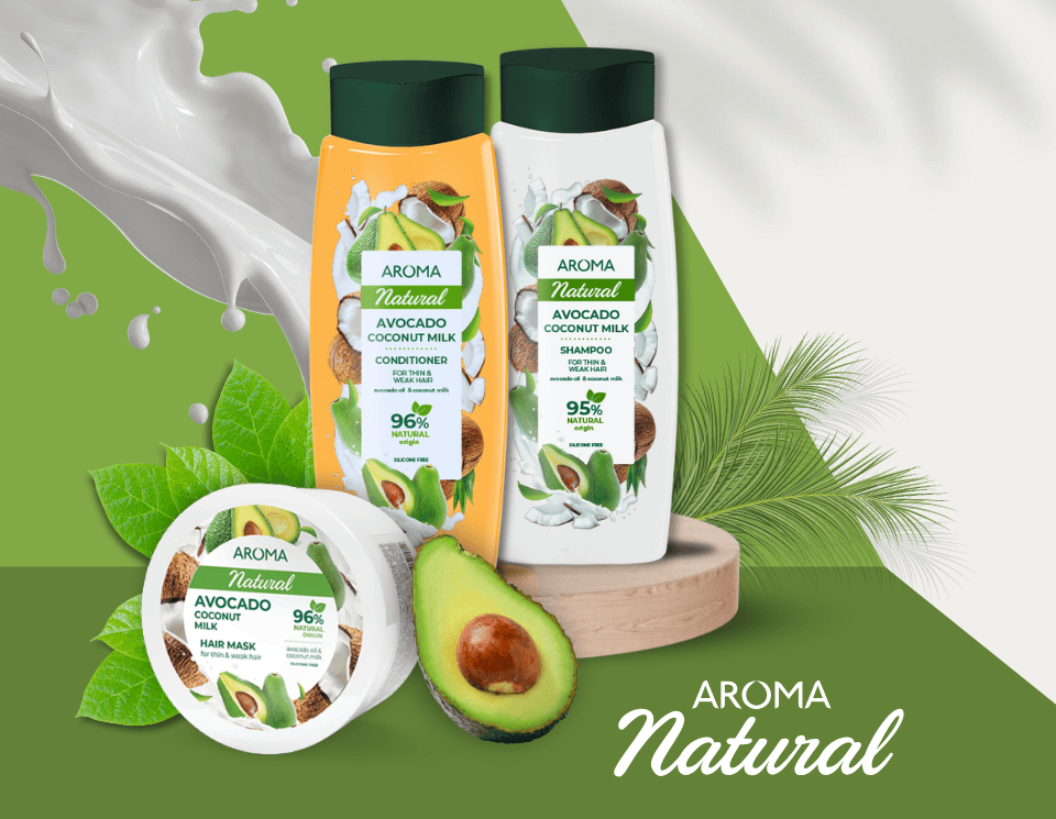 aroma natural avokado kokosovo mleko šampon i regenerator za kosu